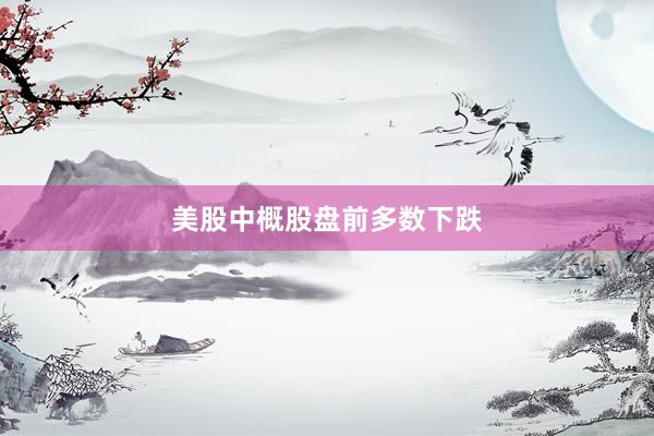 美股中概股盘前多数下跌