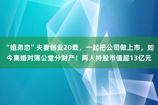 “姐弟恋”夫妻创业20载，一起把公司做上市，如今离婚对簿公堂分财产！两人持股市值超13亿元