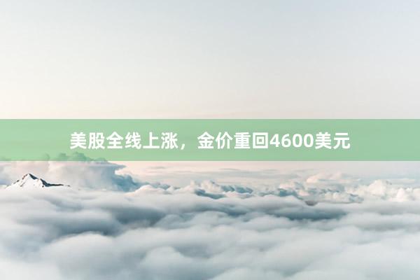 美股全线上涨，金价重回4600美元