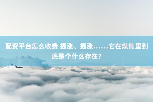 配资平台怎么收费 提涨、提涨……它在煤焦里到底是个什么存在？