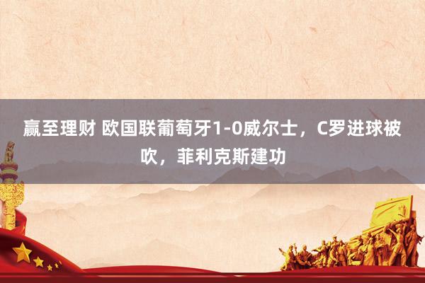 赢至理财 欧国联葡萄牙1-0威尔士，C罗进球被吹，菲利克斯建功