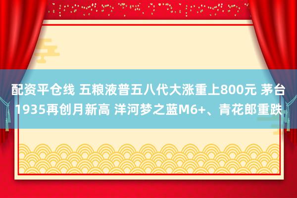 配资平仓线 五粮液普五八代大涨重上800元 茅台1935再创月新高 洋河梦之蓝M6+、青花郎重跌